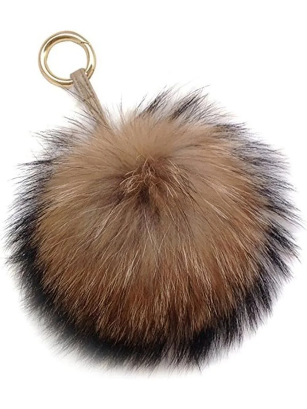 Large Fluffy Pom Pom Keychain - Soft Puffy Ball Bag Charm for Car & Purse